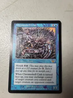 1x Chromeshell Crab Rare Legions Magic the Gathering 32/145 MTG Creature Card LP - Image 1