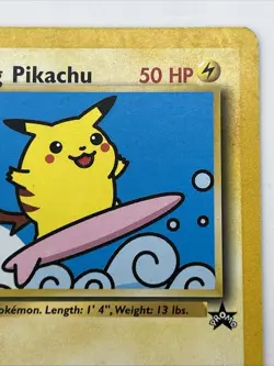 Surfing Pikachu #28 Black Star Promo Rare Vintage Pokemon Card - LP - Image 3