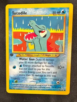 Pokemon 2002 Neo Destiny 1st Edition TOTODILE 85/105 NM - never played - Image 1