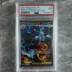 Pokemon Mega Charizard X ex PSA 9 SIR Me02 Phantasmal Flames Holo 125/094 - Image 1