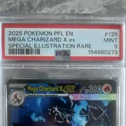 Pokemon Mega Charizard X ex PSA 9 SIR Me02 Phantasmal Flames Holo 125/094 - Image 3