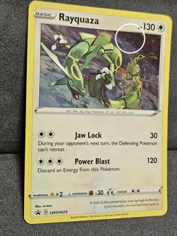 Rayquaza - 🌀🌀 SWIRL 🌀🌀 SWSH029 -Black Star Promo - Cosmos Holo - Pokemon-LP - Image 1