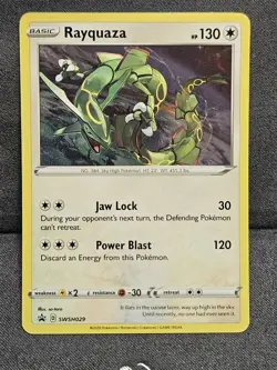 Rayquaza - 🌀🌀 SWIRL 🌀🌀 SWSH029 -Black Star Promo - Cosmos Holo - Pokemon-LP - Image 2
