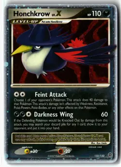 Honchkrow LV.X ⭐ 132/132 Holo LV.X Rare Secret Wonders 2007 Pokemon NM - Image 1