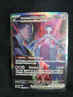 2025 Pokemon Destined Rivals 231 Team Rocket's Mewtwo EX SIR Mint - Image 3