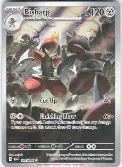 Bisharp 143/086 Holo Illustration Rare Black Bolt Pokemon Near Mint - Image 1