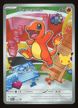 2026 Pokemon 1st Partner Charmander 038 Black Star Promo Illustration MEP EN - Image 1