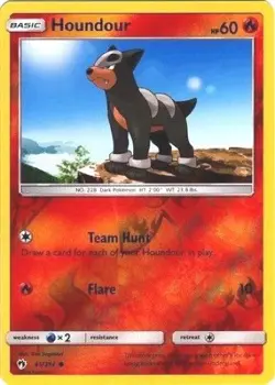 Houndour 45/214 S&M Lost Thunder REVERSE HOLO MINT! Pokemon - Image 1