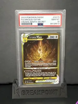 2023 Pokemon SWSH Crown Zenith Secret #GG70 FA Arceus VSTAR PSA 10 GEM MINT - Image 1