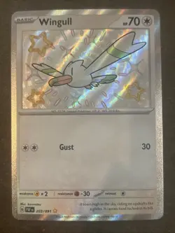Wingull 203/091 Sv: Paldean Fates Shiny Holo Pokemon TCG NM - Image 1