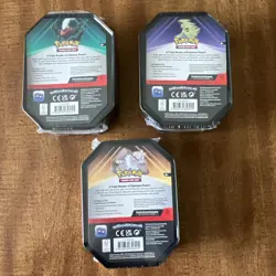 Pokemon TCG - Triple Whammy Collector Sealed Tins x3 (Complete Set) - Image 5