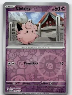 CLEFAIRY 078/167 COMMON REVERSE HOLO TWILIGHT MASQUERADE POKEMON NEAR MINT - Image 1