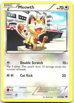 Meowth 80/99 Common Next Destinies Pokemon Near Mint - Image 1