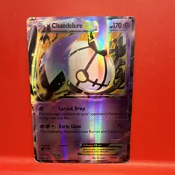 Pokemon Chandelure EX 77/113 Legendary Treasures Ultra Rare Holo 170 HP - Image 1