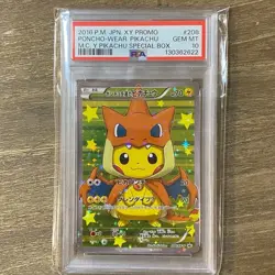 Pokemon Poncho-Wearing Pikachu 2016 XY-P Promo 208/XY-P Holo Japanese PSA 10 - Image 1