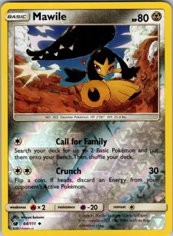Mawile 64/111 SM - Crimson Invasion Pokemon TCG LP-NM - Image 1