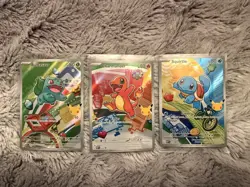 Pokemon First Partner Illustration Collection Series 1 Kanto Gen 1 Starters Set - Image 1