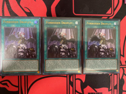 YuGiOh Playset 3xForbidden Droplet (UR) RA01-EN064 25th Anniversary 1st Ed NM - Image 1