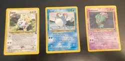 Lot of *3* Pokemon Black Star Promo Cards: Misdreavus•Togepi•Marill (LP) - Image 1