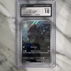 CGC 10 Zorua Illustration Rare Holo Sv: Shrouded Fable 2024 Pokemon Card 075/064 - Image 1