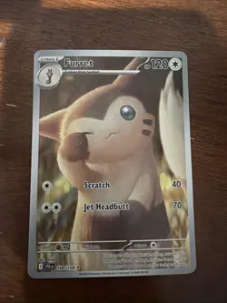 Pokemon TCG Furret Card Journey Together Illustration, Rare, 168/159 NM - Image 1