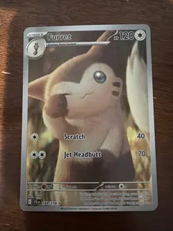Pokemon TCG Furret Card Journey Together Illustration, Rare, 168/159 NM - Image 2