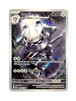 Steelix 150/132 ME01: Mega Evolution Illustration Rare Pokemon TCG Card NM - Image 1