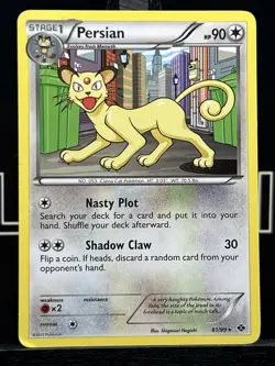 Persian 81/99 Rare Non Holo Next Destinies 2012 Pokemon Card - Image 3