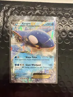 Pokemon TCG Kyogre EX XY Black Star Promos Holo Rare Card XY41 LP/MP - Image 1