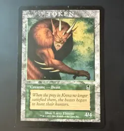 MTG Beast Token Odyssey Magic the Gathering Player Rewards - Image 1