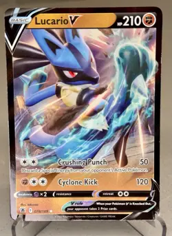 Pokemon TCG Lucario V 078/189 Astral Radiance Ultra Rare Holo Basic Card - Image 1