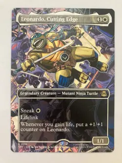 MTG TMNT (TMT) Leonardo, Cutting Edge (Borderless) Normal #211 - Image 1