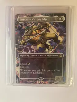 MTG TMNT (TMT) Leonardo, Cutting Edge (Borderless) Normal #211 - Image 3