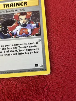 Rocket's Sneak Attack 72/82 Team Rocket Regular Pokemon Card Played - Image 2