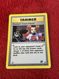 Rocket's Sneak Attack 72/82 Team Rocket Regular Pokemon Card Played - Image 5