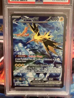 PSA 9 Zapdos EX 202/165 Special Illustration Rare Scarlet & Violet 151 Pokemon - Image 3