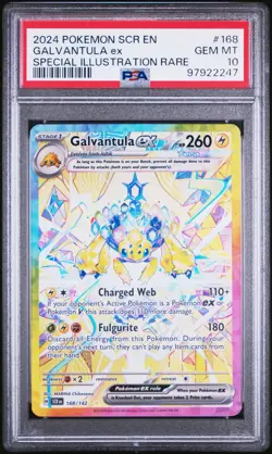 POKEMON GALVANTULA EX SCR EN-STELLAR CROWN SPECIAL ILLUSTRATION RARE PSA 10 2024 - Image 1