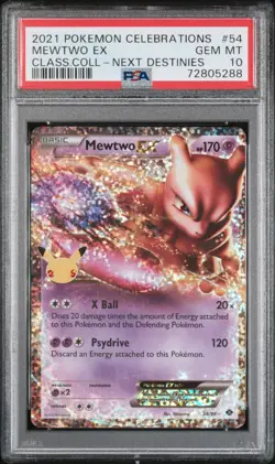 POKEMON MEWTWO EX #54 CELEBRATIONS CLASSIC COLLECTION PSA 10 2021 - Image 1