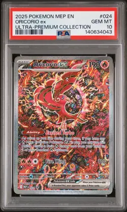 POKEMON ORICORIO EX MEP #024 EN-ME BLACK STAR PROMO PSA 10 2025 - Image 1