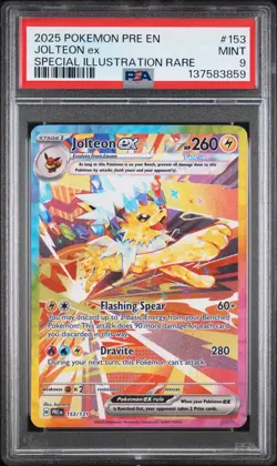 POKEMON JOLTEON EX PRE EN-SPECIAL ILLUSTRATION RARE #153 PSA 9 2025 - Image 1