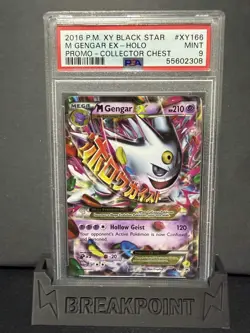 Pokemon M Gengar EX Collector Chest Black Star Holo Promo XY166 PSA 9 Mint - Image 1