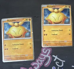 Pokemon TCG - Makuhita 068 - Black Star Promo Cosmo Holo Swirl 🍥 - NEAR MINT - Image 1