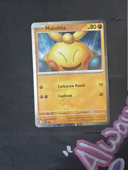 Pokemon TCG - Makuhita 068 - Black Star Promo Cosmo Holo Swirl 🍥 - NEAR MINT - Image 2