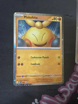 Pokemon TCG - Makuhita 068 - Black Star Promo Cosmo Holo Swirl 🍥 - NEAR MINT - Image 3