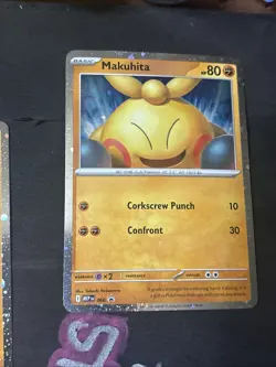 Pokemon TCG - Makuhita 068 - Black Star Promo Cosmo Holo Swirl 🍥 - NEAR MINT - Image 5