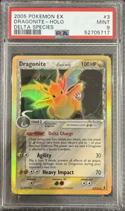 Dragonite Holo #3/113 - 2005 Pokemon Ex Delta Species - PSA 9 - Low Pop!! - Image 1