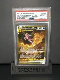 2023 POKEMON CROWN ZENITH GALARIAN GALLERY ORIGIN FORME PALKIA VSTAR GG67 PSA 10 - Image 1