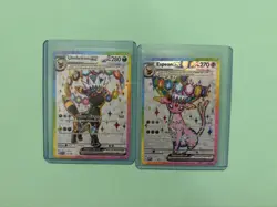 Umbreon ex 176 & Espeon ex 175 SVP Black Star Promo Set Pokemon TCG Prismatic - Image 1