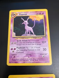Lot of 4 Pokemon RARE Neo Discovery—19,20,28,35 (3 NM/LP, 1 w/a mark on bk) - Image 3