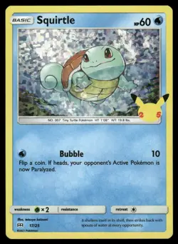 Squirtle 017/025 Promo McDonald's 25th Anniversary Promos Pokemon Holo LP - Image 1